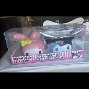 Sanrio My Melody & Kuromi Ceramic Salt and Pepper Shaker Set New NIB 2023